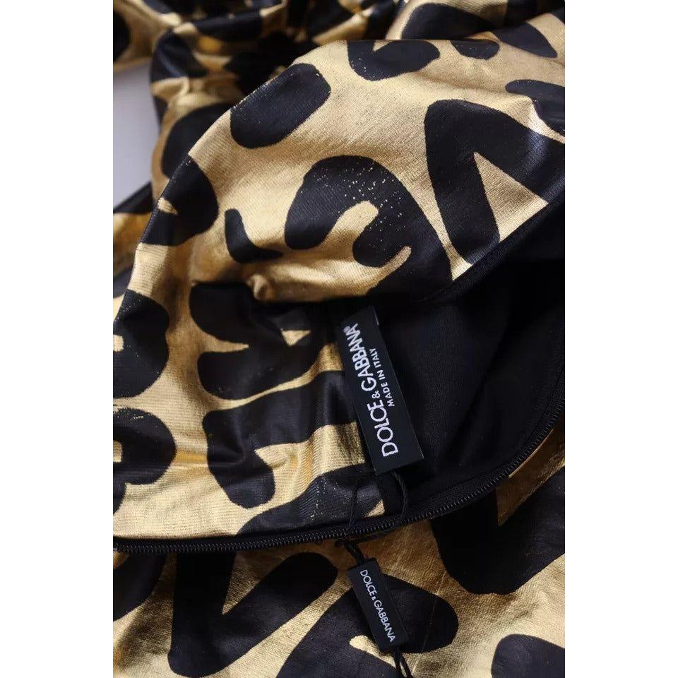 Dolce & Gabbana Gold Logo Print Turtleneck Pullover Sweater TSH83820-48