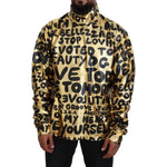 Dolce & Gabbana Gold Logo Print Turtleneck Pullover Sweater TSH83820-48