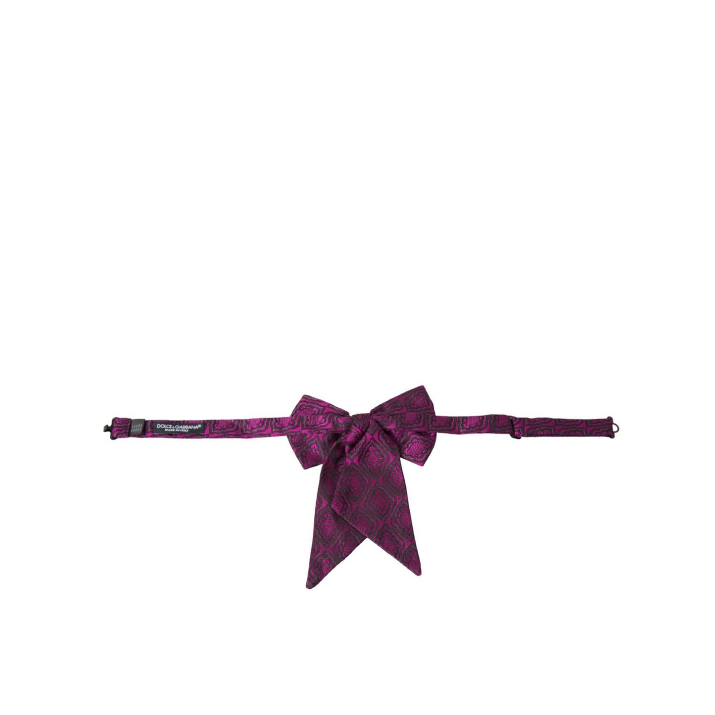 Dolce & Gabbana Purple Ribbon Silk Adjustable Neck Men Bow Tie