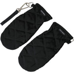 Dolce & Gabbana Black Quilted Nylon Wrist Length Mitten Gloves LB30132-7.5