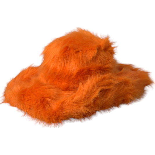 Dolce & Gabbana Orange Faux Fur Polyester Fedora Hat HAT9571-57
