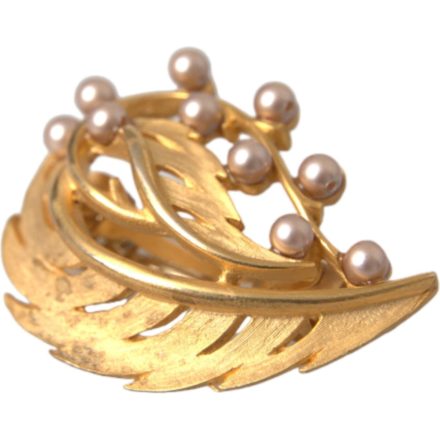 دبوس شعر مزين بأوراق الشجر الذهبية من دولتشي آند غابانا