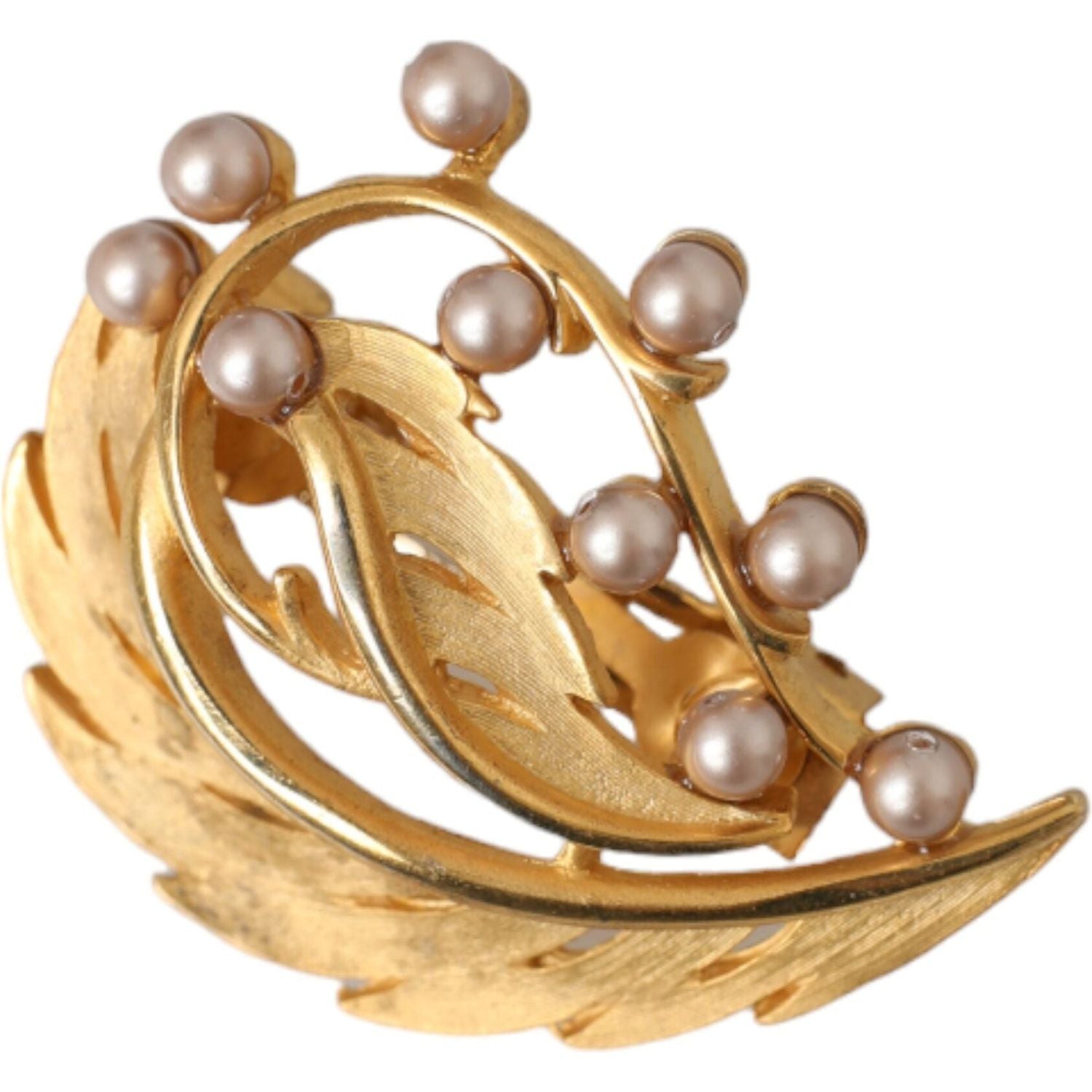 دبوس شعر مزين بأوراق الشجر الذهبية من دولتشي آند غابانا