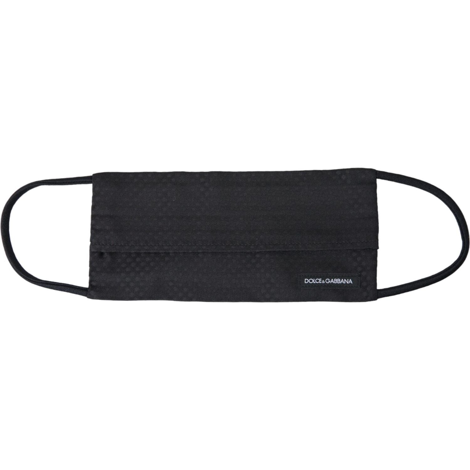 Dolce & Gabbana Black 100% Silk Adjustable Necktie Face Mask