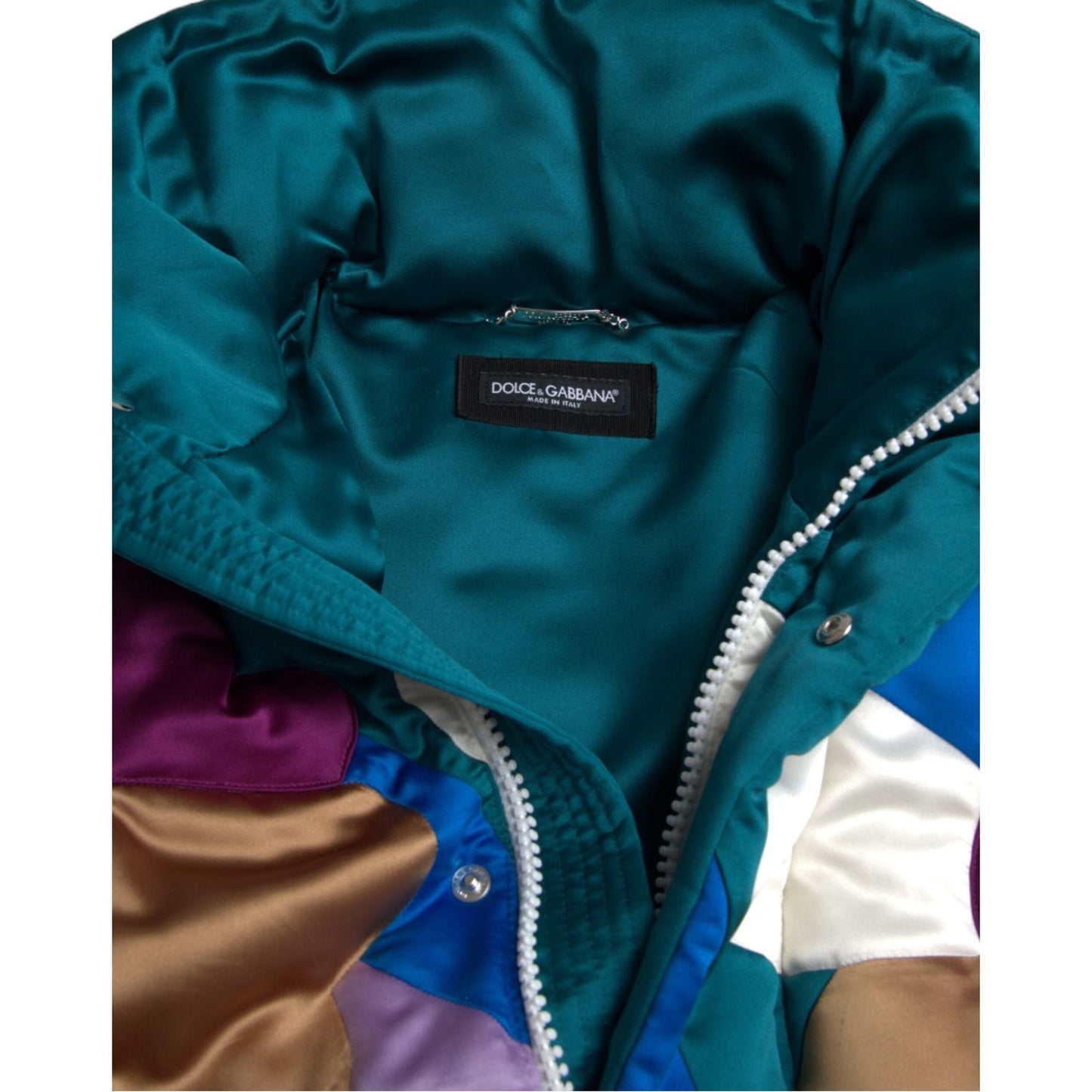 Dolce & Gabbana Multicolor Floral Windbreaker Puffer Jacket JKT3829-52