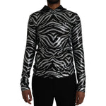 Dolce & Gabbana Black Silver Sequined Polyester Sweater TSH86286-48