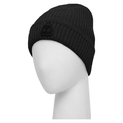 La Martina Black Acrylic Men Beanie