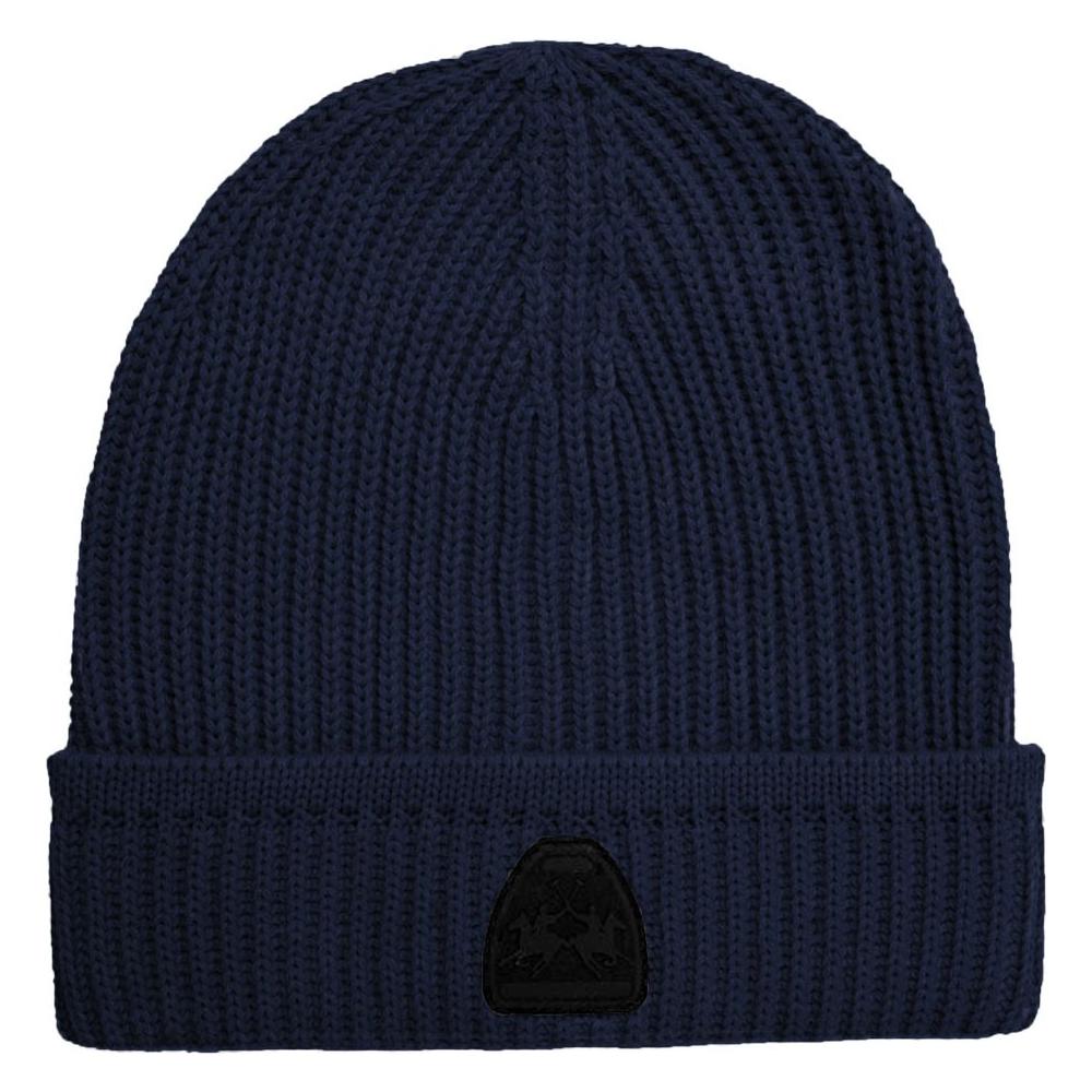 La Martina Blue Acrylic Men Beanie