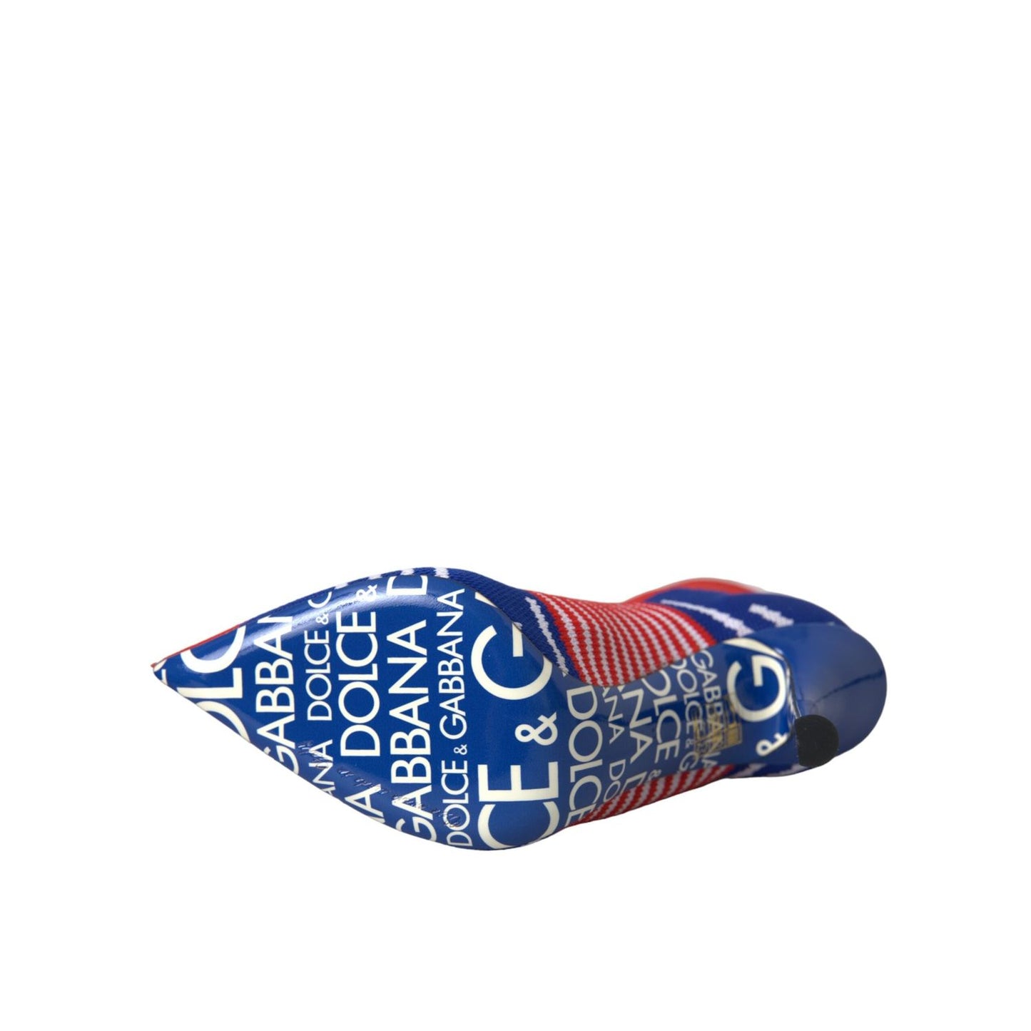 Dolce & Gabbana Red Blue Stretch Sock Style Ankle Boots Logo Shoes LA11123-36.5