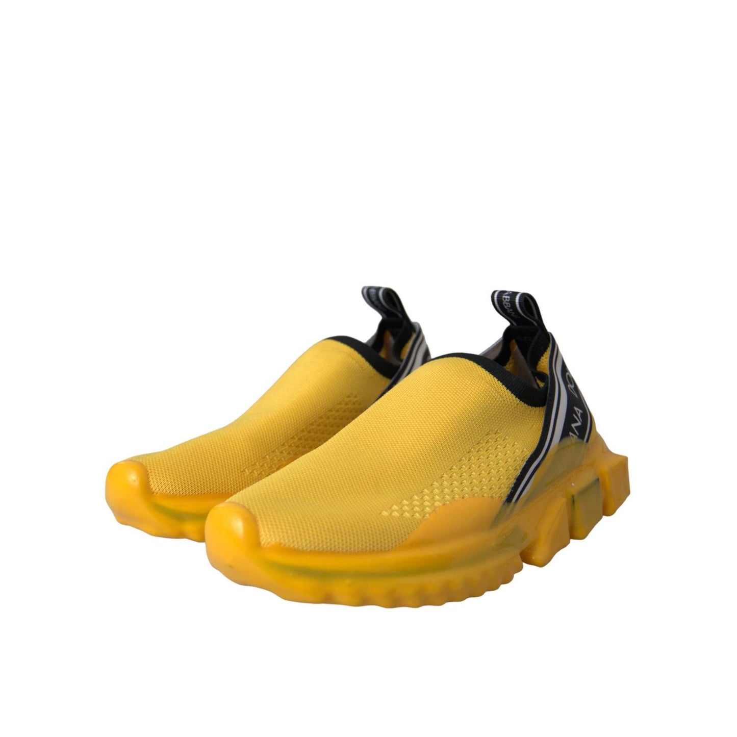 Dolce & Gabbana Yellow Sorrento Slip On Sneakers Women Shoes LA11121-35.5