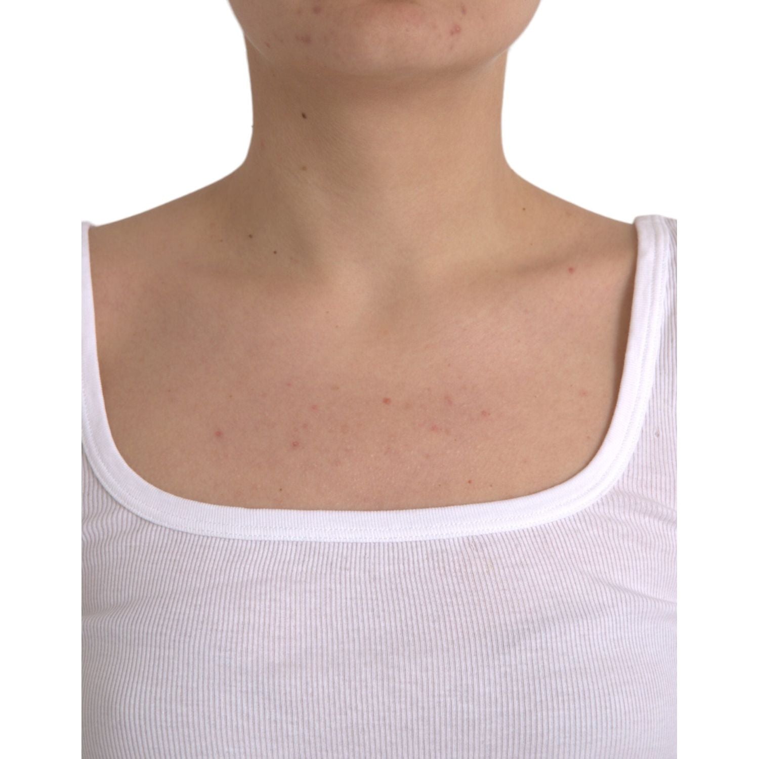 بلوزة كاجوال بدون أكمام من القطن الأبيض من Ermanno Scervino