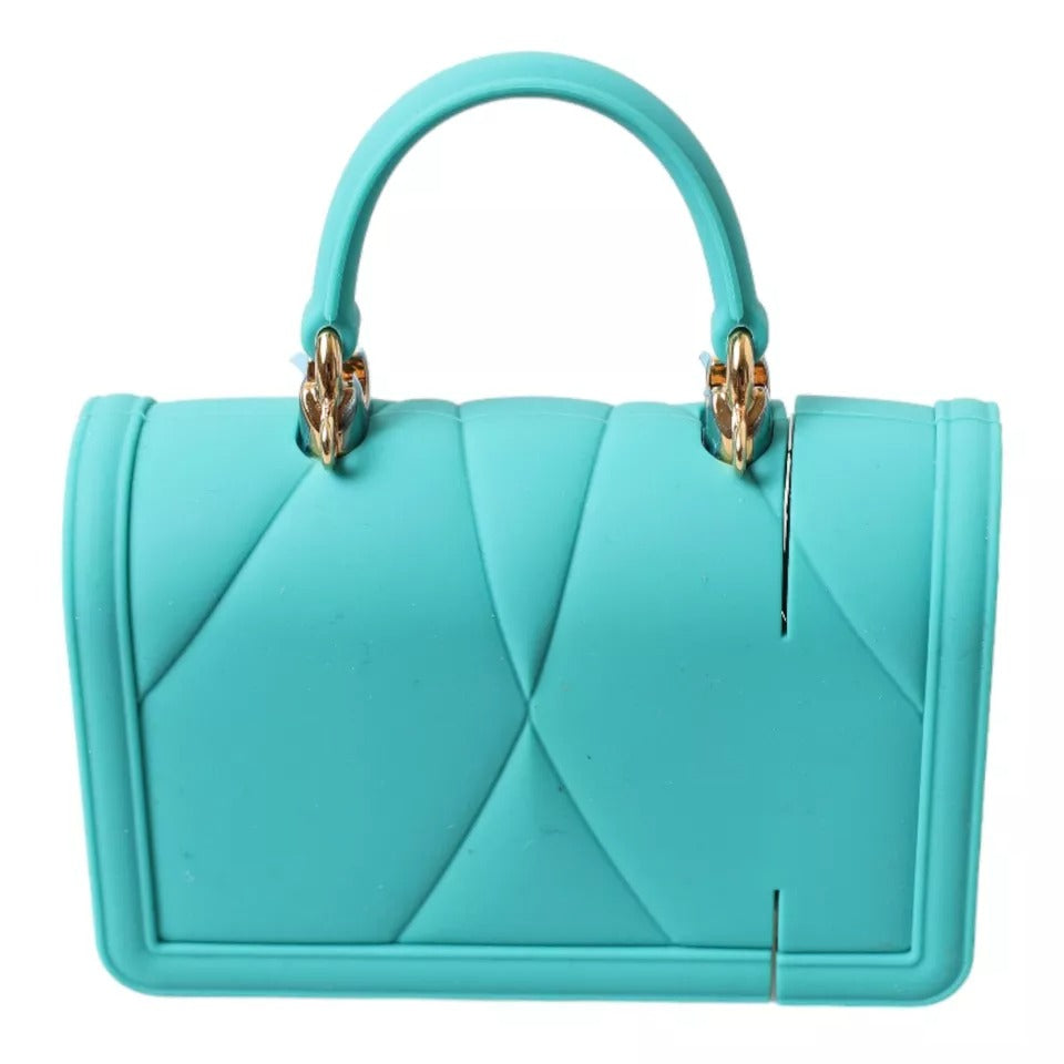 Dolce & Gabbana Turquoise Silicone Devotion Heart Bag Cover Hand Airpods Case BAG1111