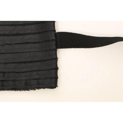 Dolce & Gabbana Black Silk Womens Waist Cummerbund