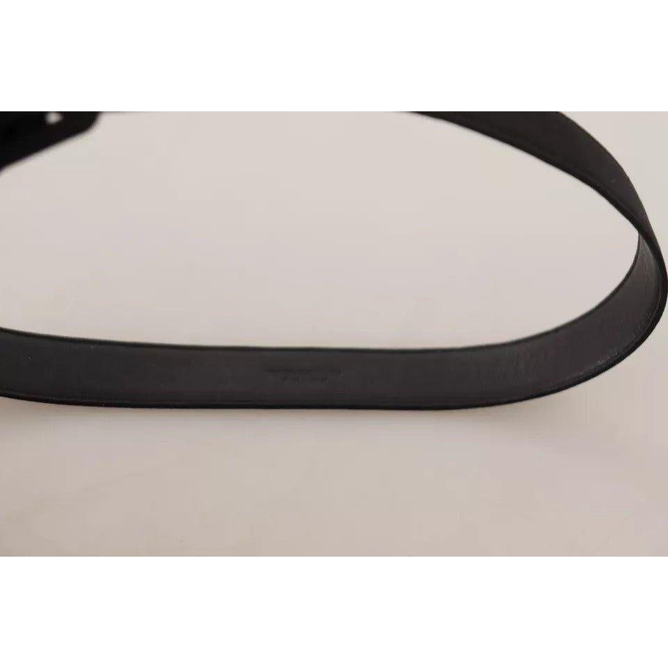 حزام دولتشي آند غابانا المصنوع من الجلد المخملي الأسود مع مشبك للخصر