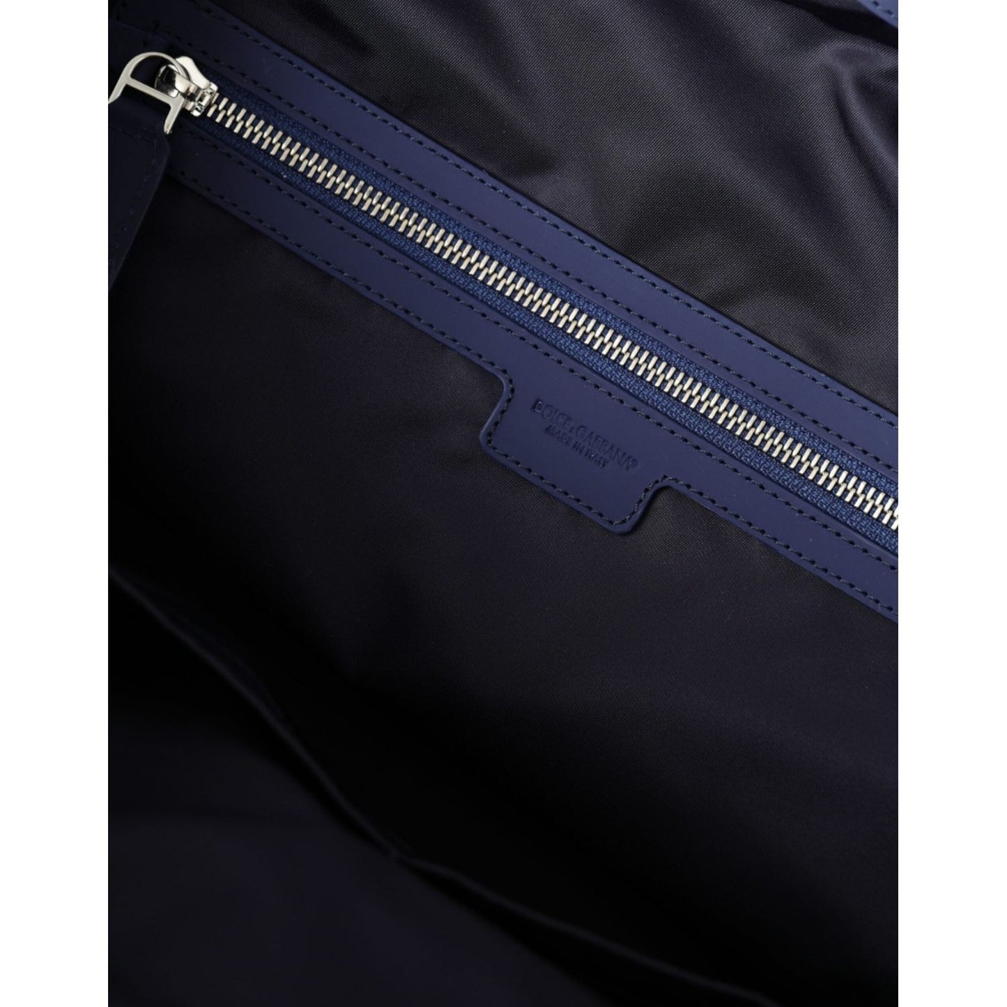 Dolce & Gabbana Blue Nylon Calfskin Hand Shoulder Duffel Bag BAG1484