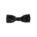 Dolce & Gabbana Black Silk Floral Adjustable Neck Men Papillon Bow Tie FT3905