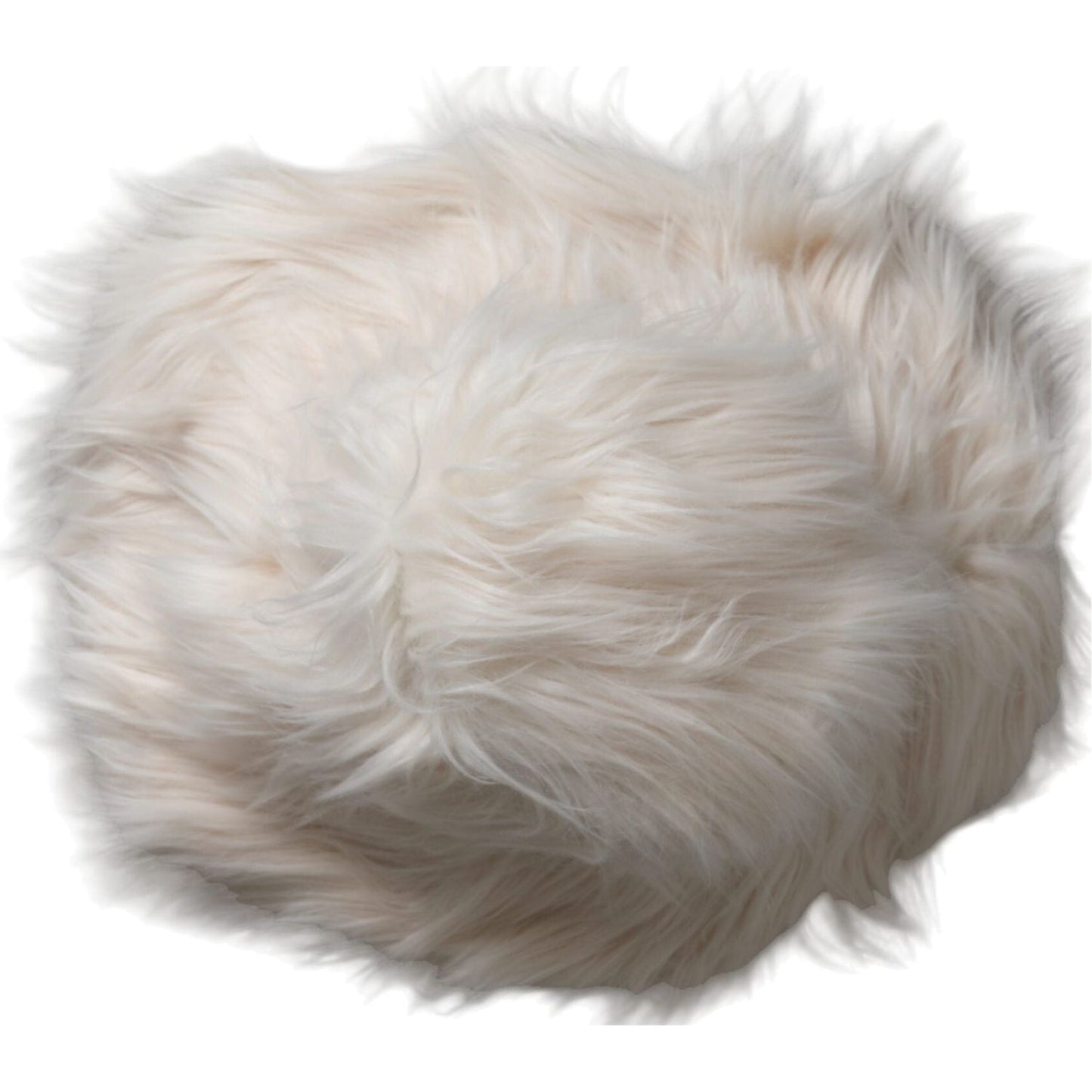 Dolce & Gabbana Off White Acrylic Fur Womens Bucket Hat HAT9561-57