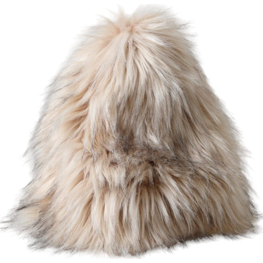 Dolce & Gabbana Beige Acrylic Fur Women Bucket Hat HAT9574-58