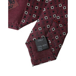 Dolce & Gabbana Maroon Silk Branded Logo Adjustable Men Tie KRA3316