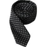 Dolce & Gabbana Black Jacquard Patterned Silk Adjustable Men Tie KRA3400
