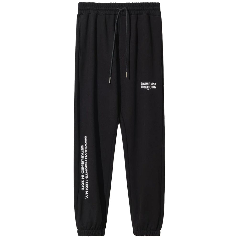 Comme Des Fuckdown Black Cotton Men Sweatpants