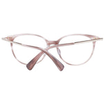 Max Mara Pink Women Glasses Frame, rose full-rim, plastic material, demo lenses, size 53-16-140, includes branded case.