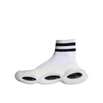 Dolce & Gabbana White Black Slip On Wave Socks Sneakers Shoes
