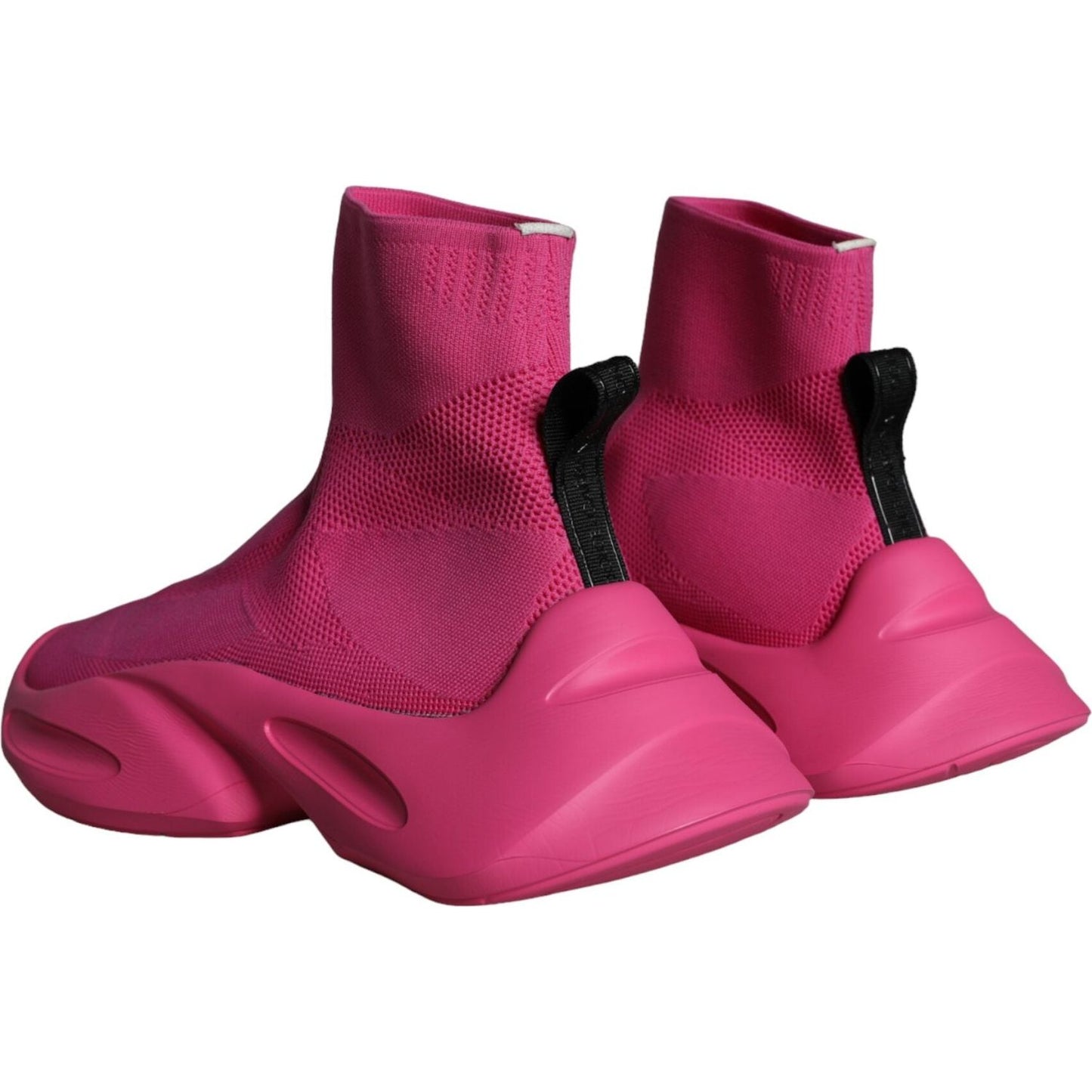 Dolce & Gabbana Pink Logo Print Slip On Socks Sneakers Shoes MV5843-44