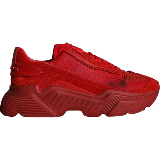 Dolce & Gabbana Red Leather Daymaster Low Top Sneakers Shoes MV5879-40