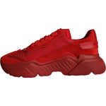 Dolce & Gabbana Red Leather Daymaster Low Top Sneakers Shoes MV5879-40