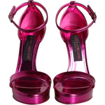 Dolce & Gabbana Fuchsia KEIRA Heels Ankle Strap Sandals Shoes LA11348-37