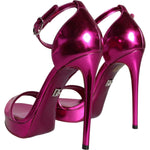 Dolce & Gabbana Fuchsia KEIRA Heels Ankle Strap Sandals Shoes LA11348-37