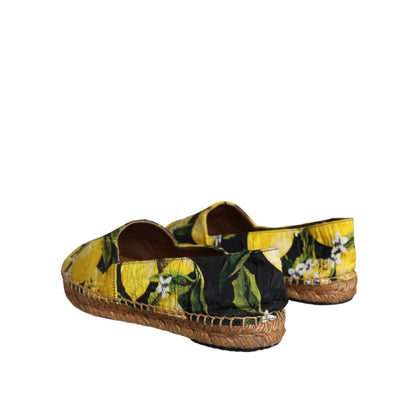 Dolce & Gabbana Multicolor Lemon Slip On Espadrilles Shoes