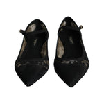 Dolce & Gabbana Black Taormina Lace Bellucci Flats Shoes