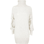 Yes Zee White Marabou Women Dress