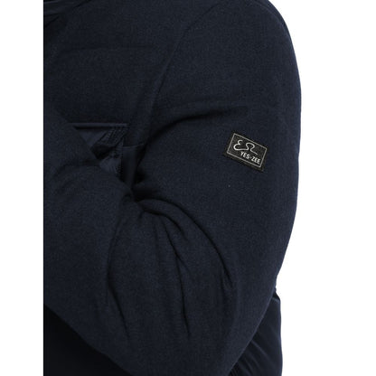Yes Zee Blue Wool Men Jacket