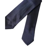 Dolce & Gabbana Dark Blue Silk Skinny Adjustable Tie KRA3365