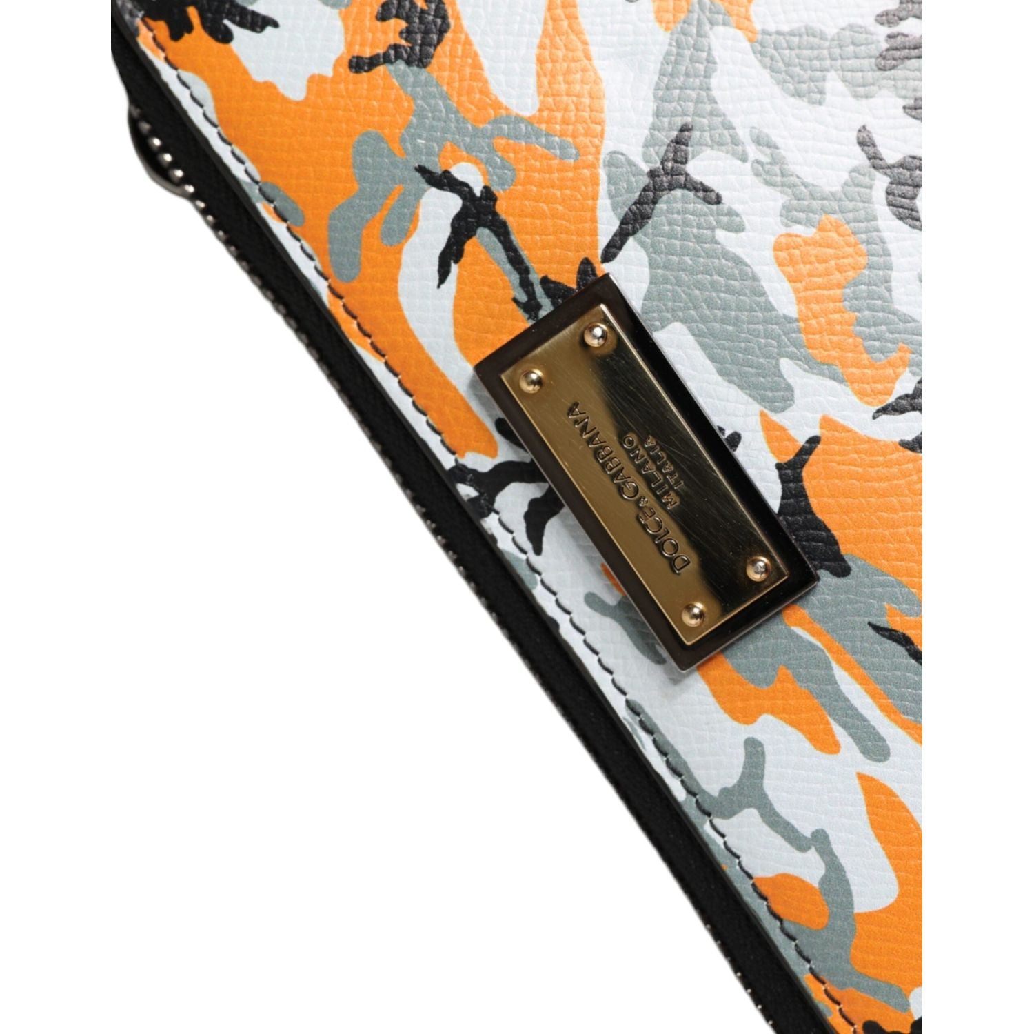 Dolce & Gabbana Multicolor Camouflage Leather Purse Cross Body Bag