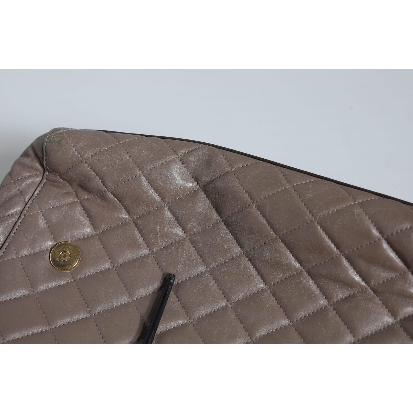 Dolce & Gabbana Brown Quilted Leather Shoulder Purse Satchel Bag