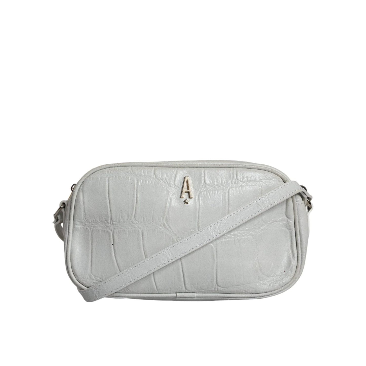 Aniye By White Croc Print Leather Crossbody Sling Bag BAG1573