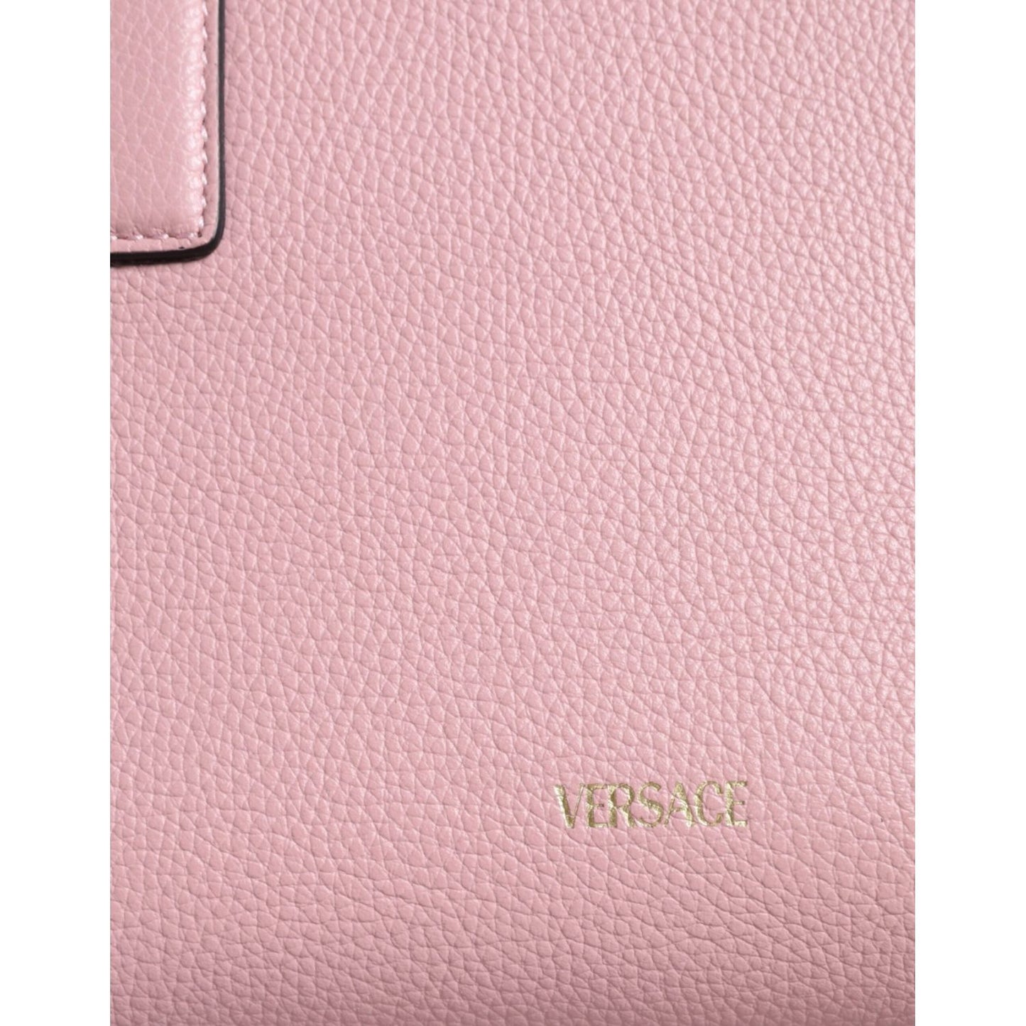 Versace Pink Small Top Handle Grainy Calf Leather Crossbody Bag