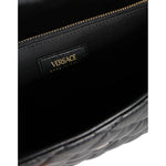 Versace Black Quilted Nappa Leather Crossbody Shoulder Bag