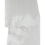 Dolce & Gabbana White Floral Lace Nylon Floor Length Wedding Veil MS7127