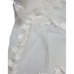 Dolce & Gabbana White Floral Lace Nylon Floor Length Wedding Veil MS7127