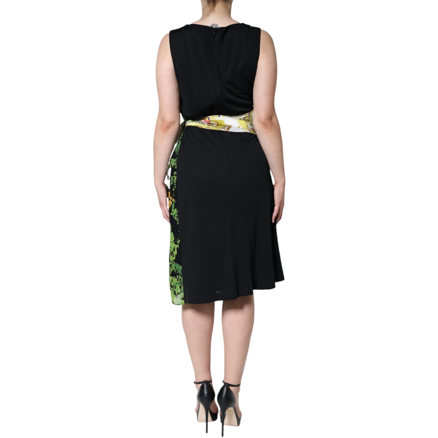 Roberto Cavalli Multicolor Floral Sheath Knee Length Dress