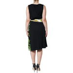 Roberto Cavalli Multicolor Floral Sheath Knee Length Dress