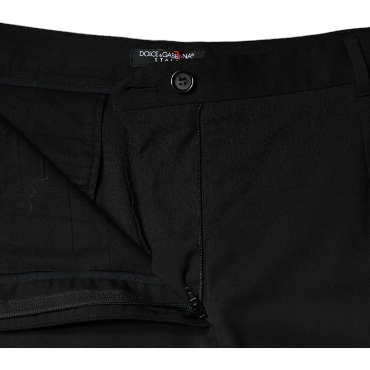 Dolce & Gabbana Black High Waist Tapered Pants