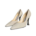 Dolce & Gabbana Beige Suede Leather High Heels Pumps Shoes
