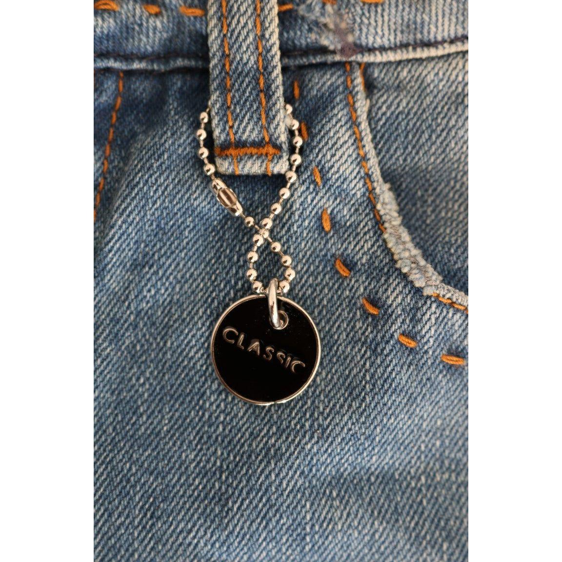 بنطلون جينز أزرق مستقيم كلاسيكي أنيق من كوستيوم ناشيونال شيك