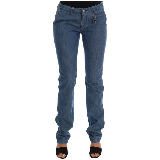 Costume National Blue Wash Cotton Slim Denim Jeans